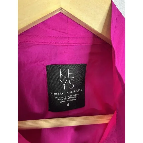 ATHLETA X ALICIA KEYS Women's Hot Pink Utility Jumpsuit NWT Size 6 - Picture 4 of 9